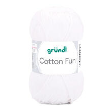 H�kel- und Strickgarn Cotton Fun, 100% Baumwolle, Oeko-Tex Standard, 50g, 115m, Farbe 01, Wei�