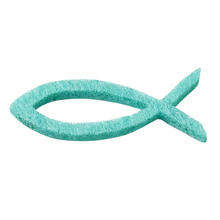 SALE Filzfisch f�r Kommunion / Konfirmation, Gr��e ca. 30 x 13 x 3 mm, t�rkis, Box mit 12 St�ck