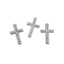 SALE Streuteile: Kreuz, silber, ca. 3 cm, 6 St�ck