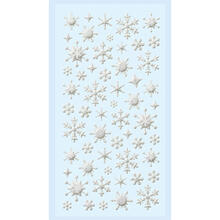 NEU SOFTY 3-D Sticker / Aufkleber, Eiskristall / Schneeflocke, silber, 1 Bogen
