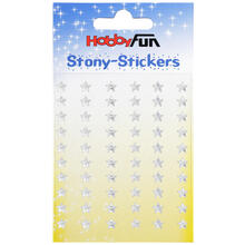 NEU STONY-Sticker Stern, Gr��e 6 mm, kristallfarben, 60 St�ck