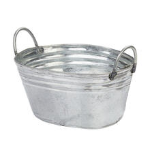 NEU Miniatur-Metall-Wanne, Gr��e 5,1 x 3,9 x 3,2 cm, silber