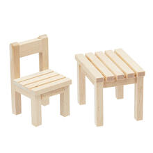 NEU Miniatur-Stuhl-Tisch-Set, Gr��e 3 x 3 x 5,5 cm