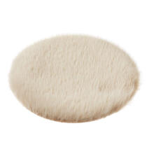 NEU Miniatur Teppich rund, beige, f�r Wichtel / Geldgeschenke, ca. 12 cm