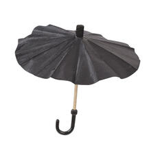 Miniatur Regenschirm f�r Wichtel / Geldgeschenke, schwarz, ca. 1,3 x 8 cm