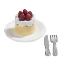 Miniatur Kuchenteller f�r Wichtel / Geldgeschenke, 4-teilig, ca. 2,5 cm