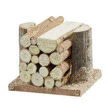Miniatur Holzsto� / Feuerholz f�r Wichtel / Geldgeschenke, ca. 4 cm