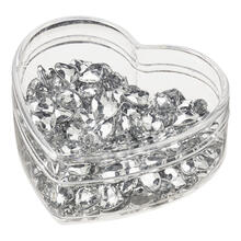 NEU Streu-Deko Diamantoptik, Herz Gr��e 8 mm, Box mit 160 St�ck