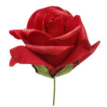 NEU Deko-Rosen, rot, Gr��e 5 cm, Herzbox mit 12 St�ck