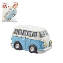 Hobbyfun Miniatur- Bus, ca. 3cm, blau-wei�