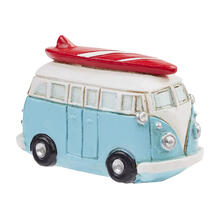 NEU Miniatur-Camping-Bus mit Surfbrett, Gr��e ca. 4,5 cm