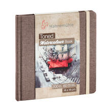 SALE Toned Watercolour Book Beige, 200g/m�, 14 x 14 cm, 60 Seiten