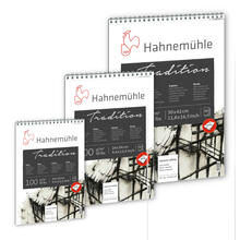 SALE Hahnem�hle Skizzenblock Tradition, 100g/m�, 50 Blatt, Spiralbindung - Verschiedene Gr��en