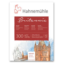 SALE Aquarellblock Britannia, satiniert, 300g/m�, 24 x 32 cm, 12 Blatt