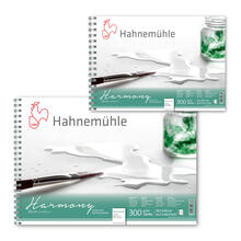 SALE Aquarellblock Harmony, satiniert, 300g/m�, Spiralbindung, 12 Blatt - Verschiedene Formate