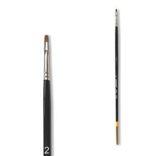 SALE K�nstlerpinsel f�r Acryl- / �lmalerei, Premium-Synthetikhaar, flach, langer Stiel, Gr. 2