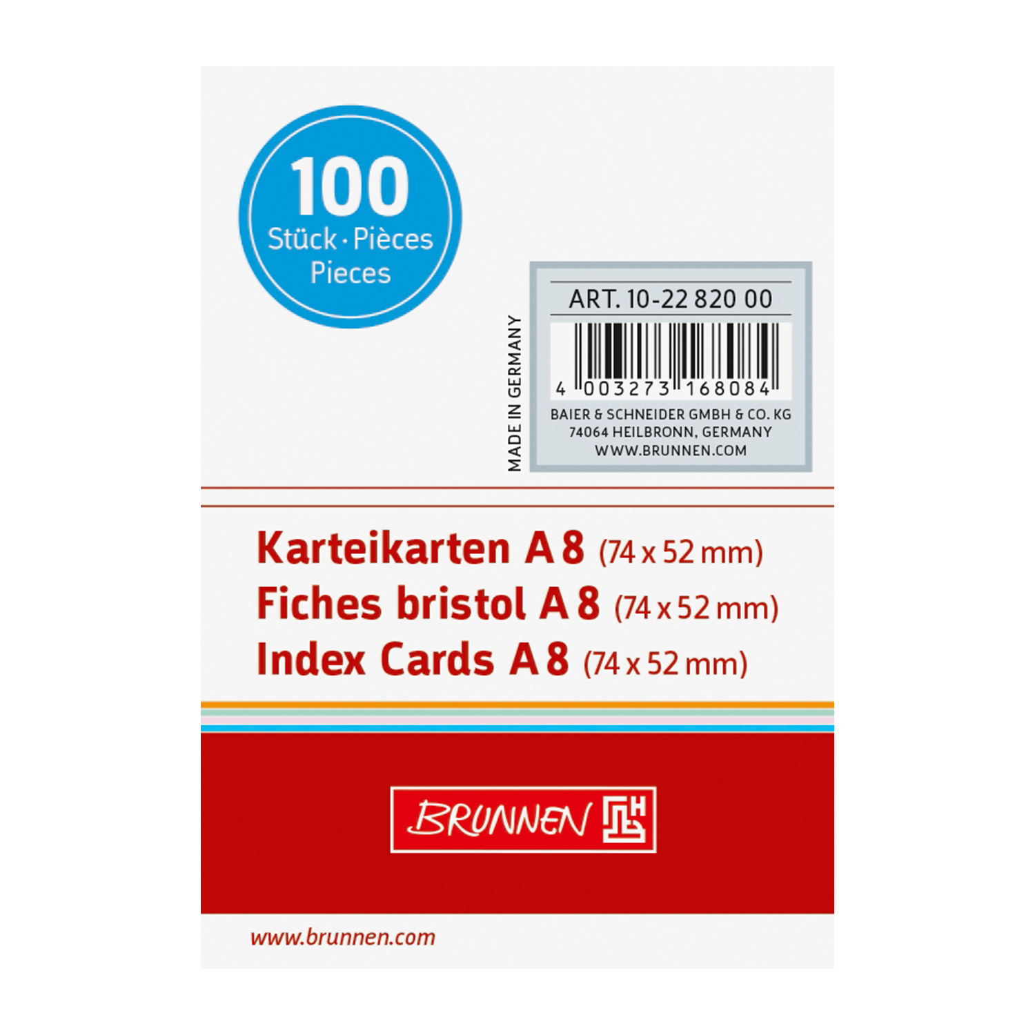 NEU Karteikarten DIN A8 unliniert wei�