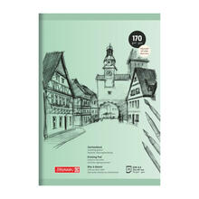 NEU Zeichenblock DIN A4, 170g/m�, 20 Blatt, naturwei�, 2-seitig geleimt