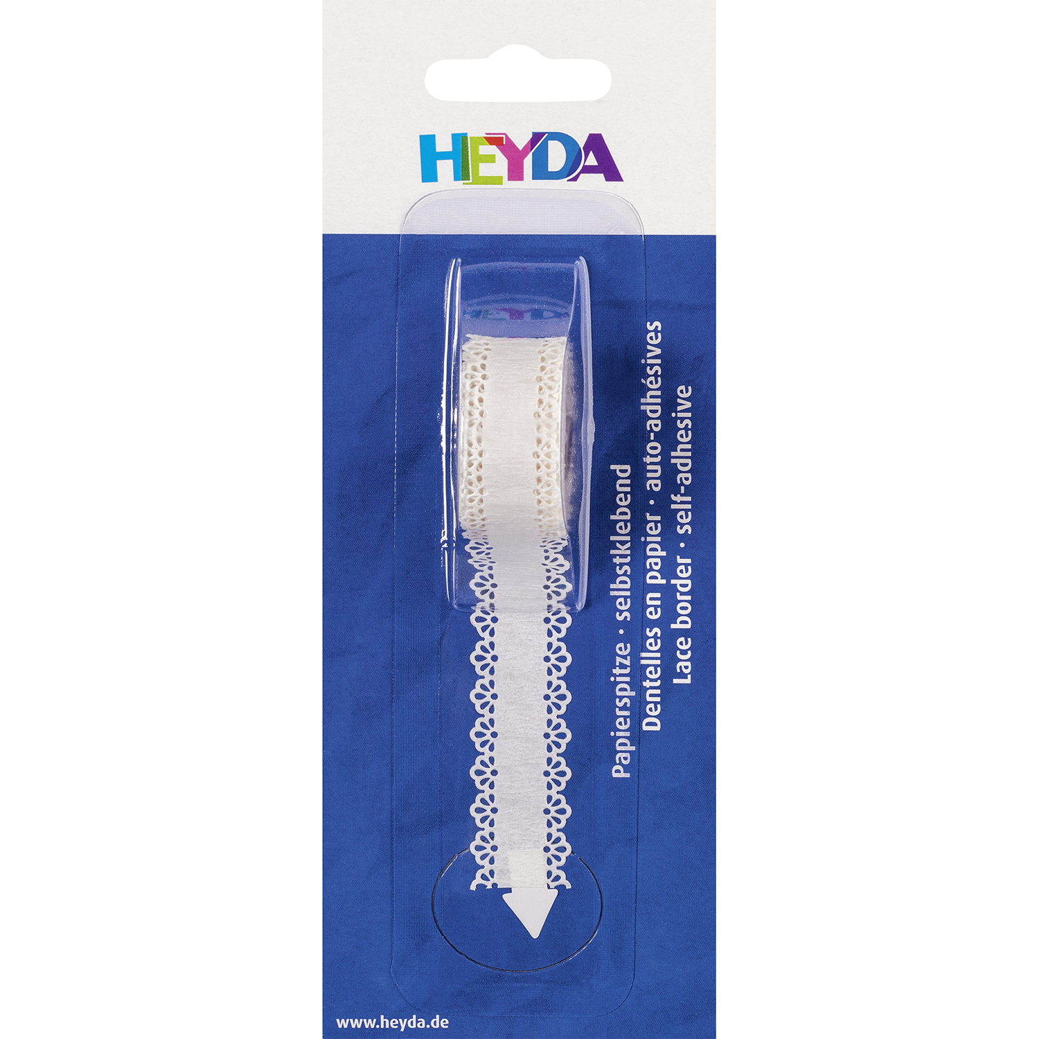 NEU Papierspitze selbstklebend, 2 m x 14 mm, Wei�