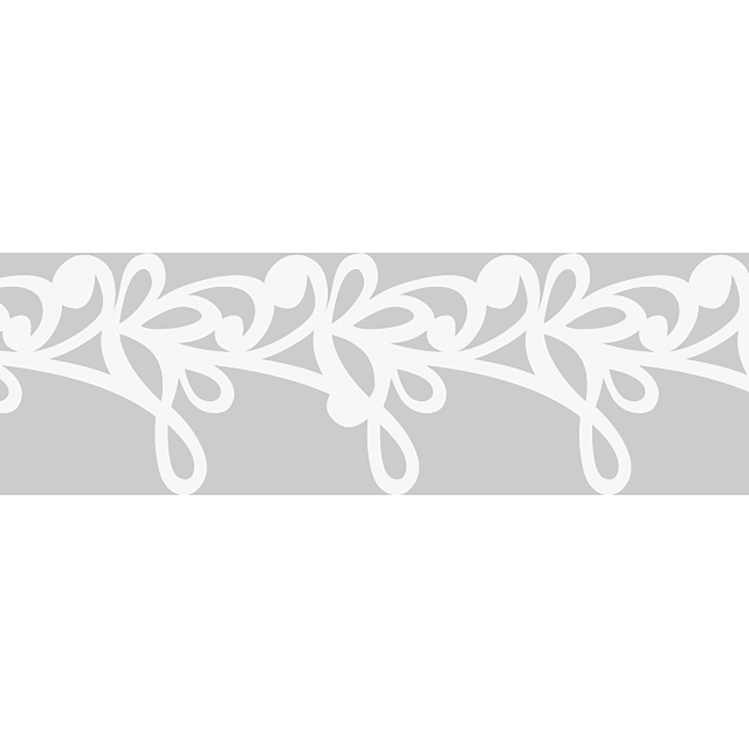 NEU Papierspitze selbstklebend, 2 m x 14 mm, Rokoko Wei�