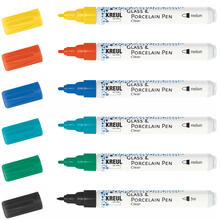 Kreul Glas & Porzellan Pen Clear - Transparent - Verschiedene Farbt�ne und St�rken