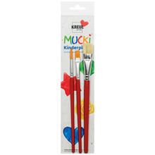 MUCKI Kreativpinsel f�r Schule+Hobby, 3er Set