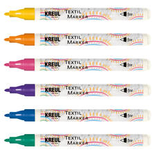 NEU Kreul Textil Marker / Stoffmalstift f�r helle Stoffe, Fine 1-2 mm - Verschiedene Farben