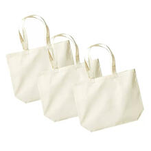 Sparpack, Baumwolltasche Maxi, Natur, 12 St�ck