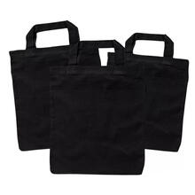 Sparpack Baumwolltasche Schwarz, 12 St�ck