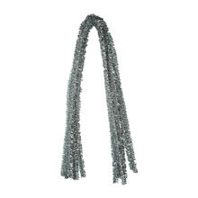 Chenilledraht / Pfeifenputzer / Biegepl�sch Glitzer, 8mm x 50cm, 10 Stk., Silber