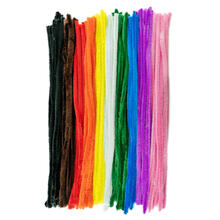 Chenilledraht / Pfeifenputzer / Biegepl�sch 14mm x 50cm 100 St�ck Bunt
