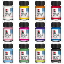 NEU Porcelain & Glass Glossy, gl�nzende Glasmalfarbe / Porzellanfarbe 15 ml - Verschiedene Farben
