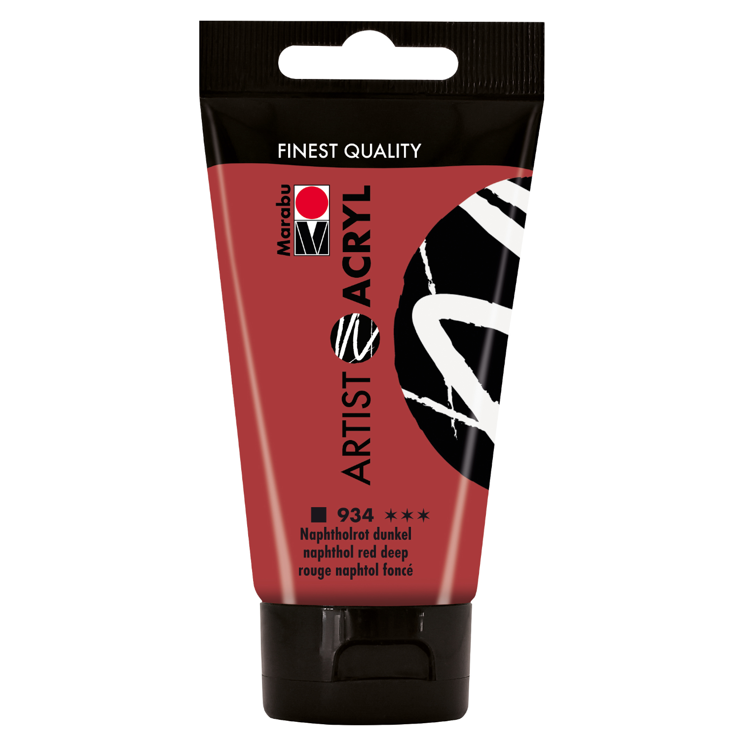 Marabu Artist Acryl, Tube 75 ml, Naphtholrot dunkel