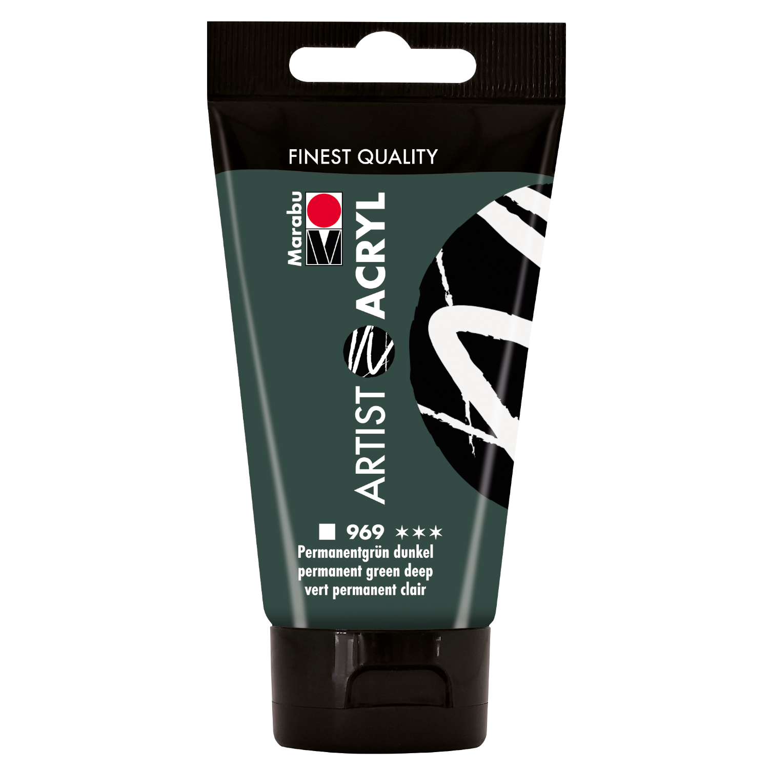 Marabu Artist Acryl, Tube 75 ml, Permanentgr�n dunkel