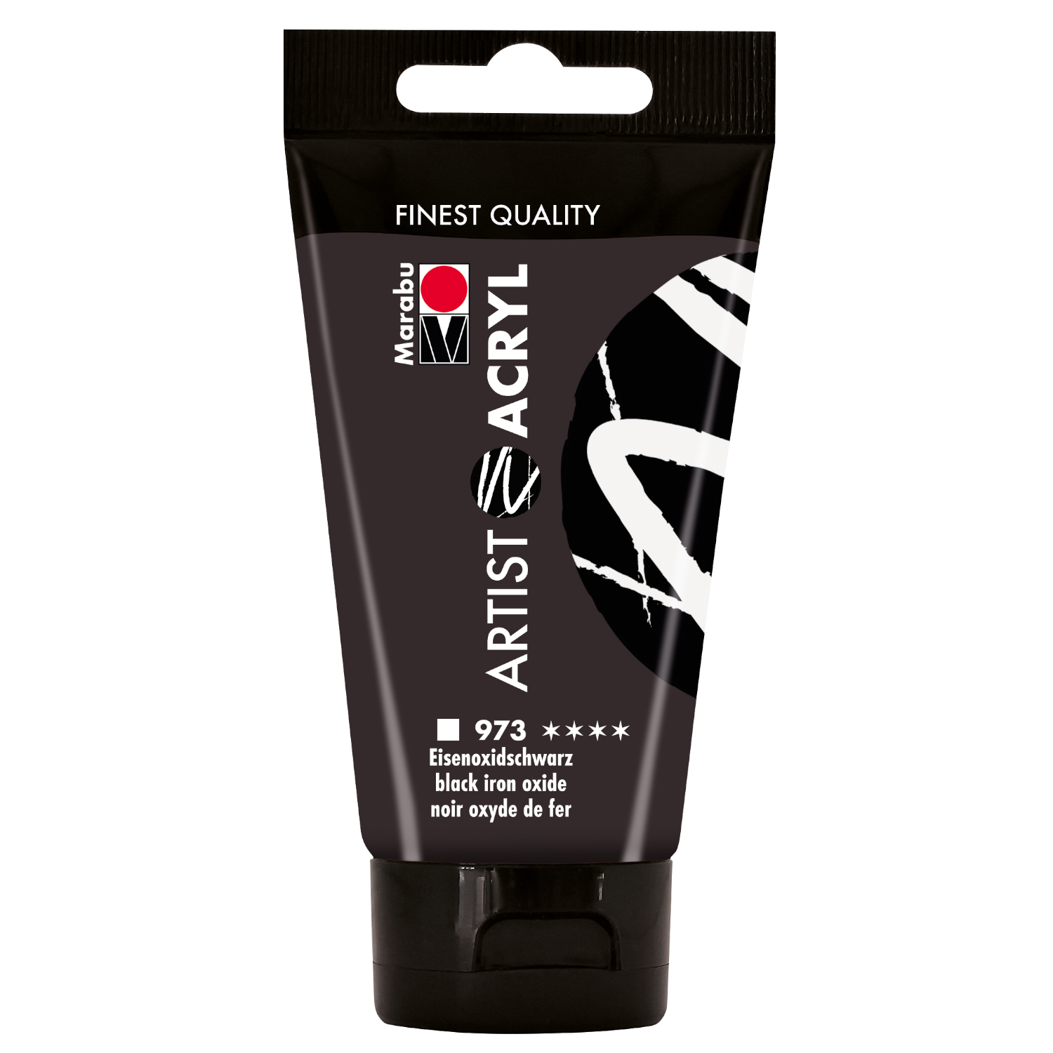 Marabu Artist Acryl, Tube 75 ml, Eisenoxidschwarz