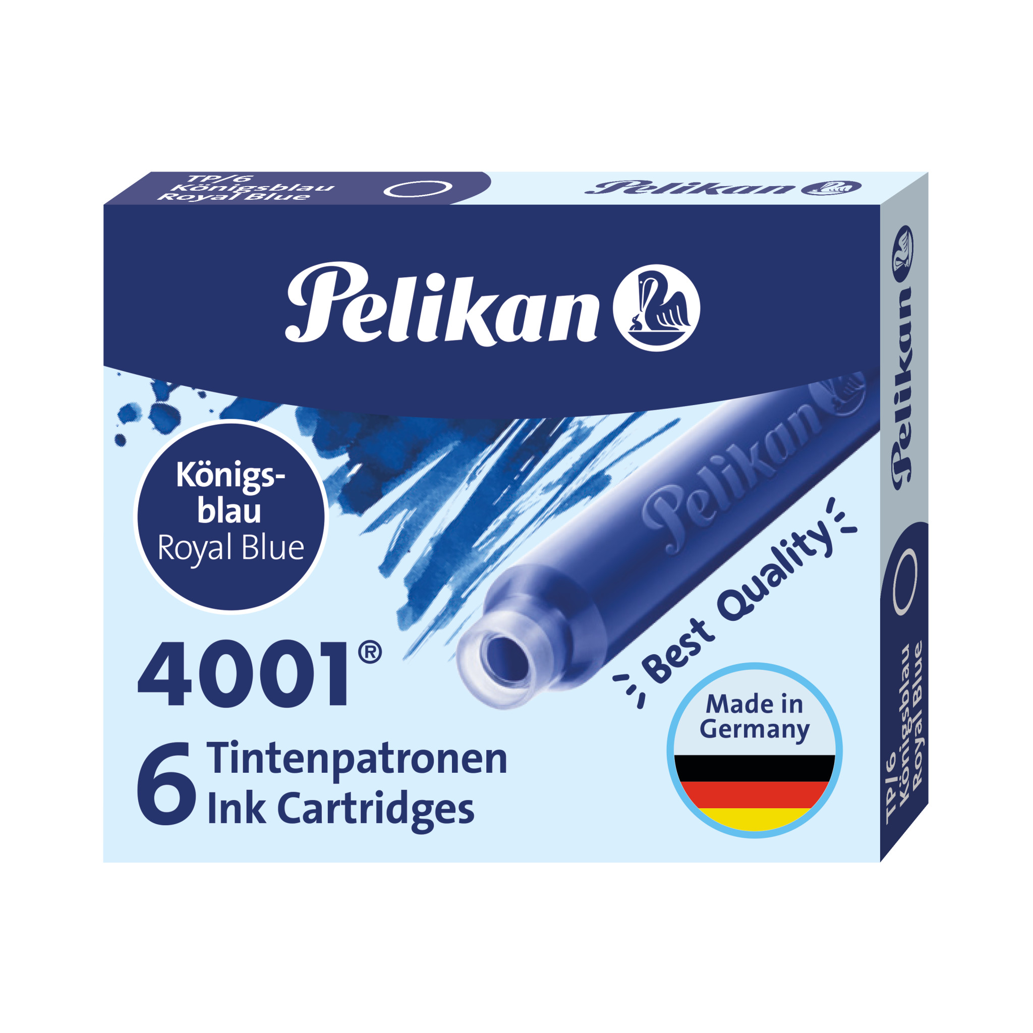 SALE Pelikan Standard-Tintenpatronen, 4001 K�nigsblau l�schbar, 6 St�ck