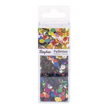 Rayher Pailletten gew�lbt, waschbar, 6mm �, 4000 St�ck, gemischt