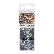 Rayher Pailletten gew�lbt, waschbar, 6mm �, 4000 St�ck, taubenblau