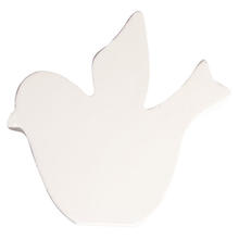 SALE MDF-Symbol Vogel, wei�, 11 cm, St�rke: 2 cm