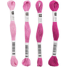Sticktwist, 8 Meter, Farbe: Magenta - Verschiedene Farbschattierungen