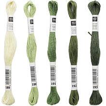 Sticktwist, 8 Meter, Farbe: Hellgr�n - Verschiedene Farbschattierungen