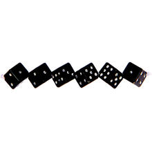Kunststoff-Perlen Itoshii, W�rfel, 6 x 6 x 6 mm, 96 Stk, Classic Schwarz