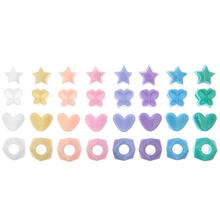 Kunststoff Gro�loch-Perlen, Itoshii Ponii, 9 x 6 mm, 256 Stk, Formmix Pastell