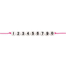 Kunststoff-Perlen, Zahlen Mix, 6 x 7 x 4 mm, 165 Stk, Wei�