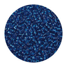 Rocailles-Perlen, 3,1 mm, 14 g, T�rkis mit Silbereinzug