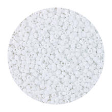 Rocailles-Perlen, 2 mm, 14 g, Wei� Opak