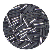 Rocailles-Perlen St�bchen, 6,75 mm, 14 g, Altsilber