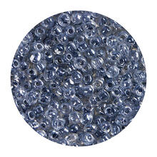 Rocailles-Perlen, 3,1 mm, 14 g, Schwarz Transparent