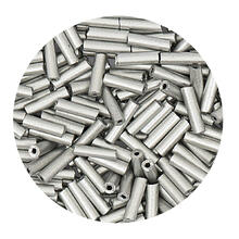 Rocailles-Perlen St�bchen, 6,75 mm, 14 g, Grau