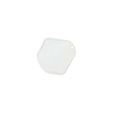 Glasschliff-Perlen Raute, 4 mm, 20 Stk, Wei� Milchig